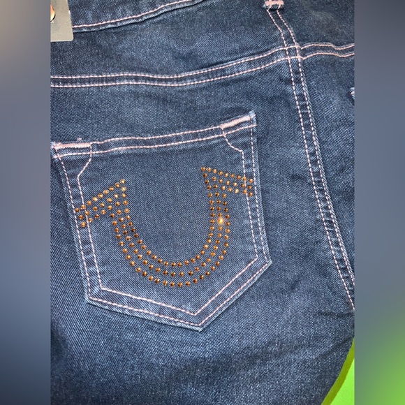 NWT Women's True Religion Becca Mid Rise Boot Cut Dark Blue Jeans size 28 - Picture 8 of 14
